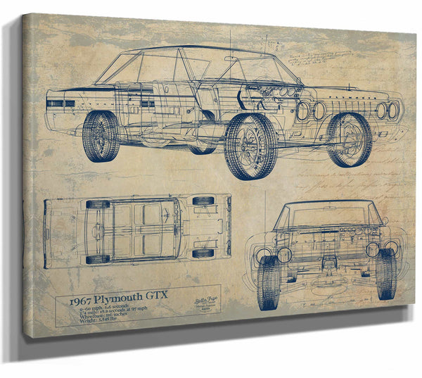 Plymouth Gtx 1967 Wall Art from Bella Frye.