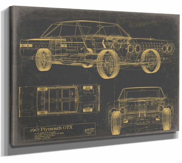 Plymouth Gtx 1967 Wall Art from Bella Frye.