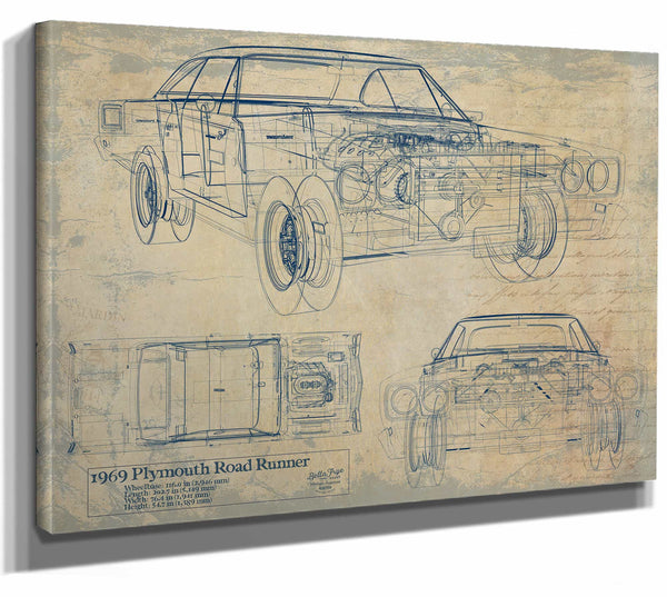 Plymouth Roadrunner 1969 Fbm Wall Art from Bella Frye.