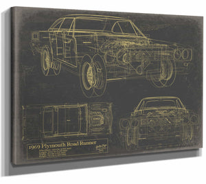 Plymouth Roadrunner 1969 Fbm Wall Art from Bella Frye.