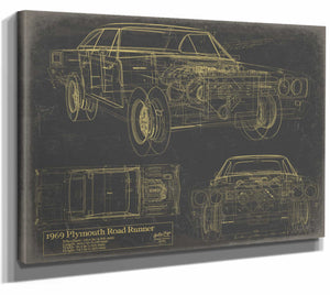 Plymouth Roadrunner1969 Wall Art from Bella Frye.