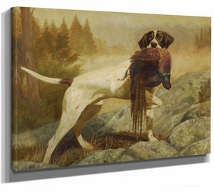 Alexander Pope Jr Pointer With Pheasant By Alexander Pope Jr