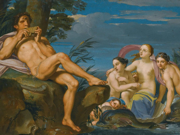 Bolognese School Polyphemus And Galatea By Bolognese School