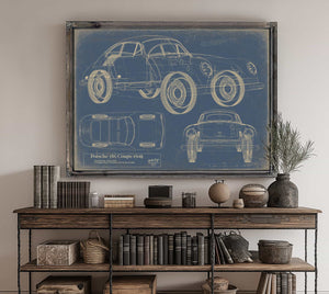 Porsche 356 Coupe 1948car Template 2024 Wall Art from Bella Frye.