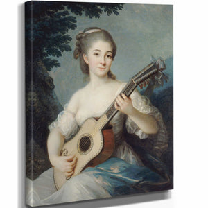 Eli 11" x 14" / Stretched Canvas Wrap Portrait De Marie Louise Adelaide Jacquette De Robien Vicomtesse De Mirabeau By Eli