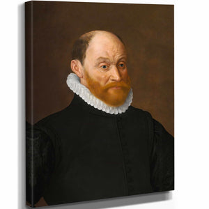 Adriaen Thomasz Key 11" x 14" / Stretched Canvas Wrap Portrait Of A Bearded Gentleman By Adriaen Thomasz Key