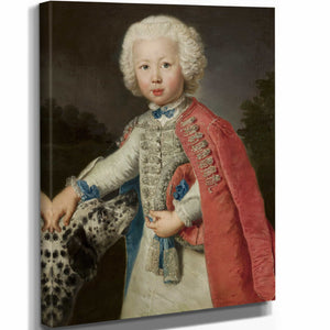 Antoine Pesne 11" x 14" / Stretched Canvas Wrap Portrait Of A Boy By Antoine Pesne