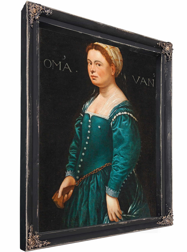 Portrait Of A Lady In A Green Dress By Bernardino Licinio