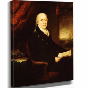 Benjamin West 11" x 14" / Stretched Canvas Wrap Portrait Of A Man By Benjamin West