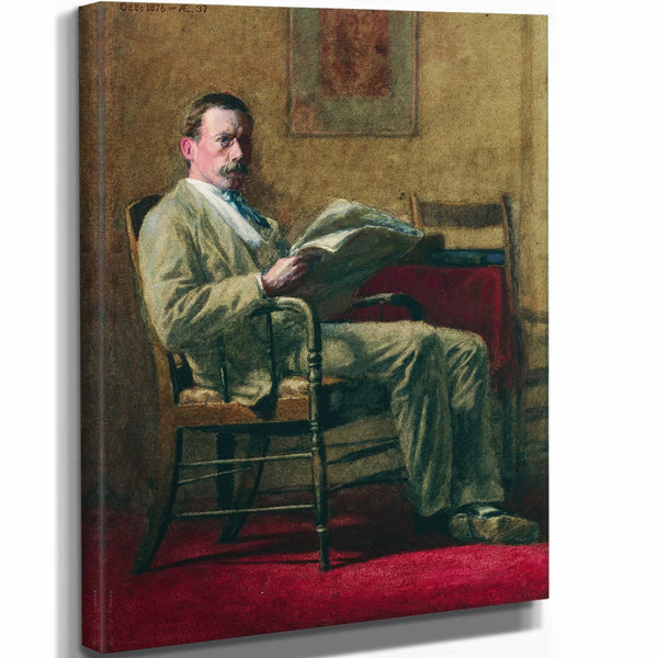 Thomas Pollock Anshutz 11" x 14" / Stretched Canvas Wrap Portrait Of A Philadelphia Gentleman By Thomas Pollock Anshutz