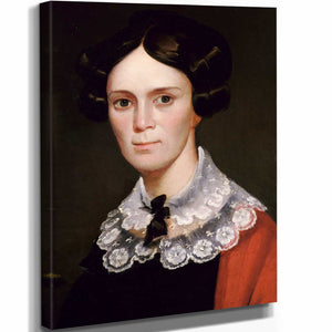 George Catlin 11" x 14" / Stretched Canvas Wrap Portrait Of A Woman By George Catlin