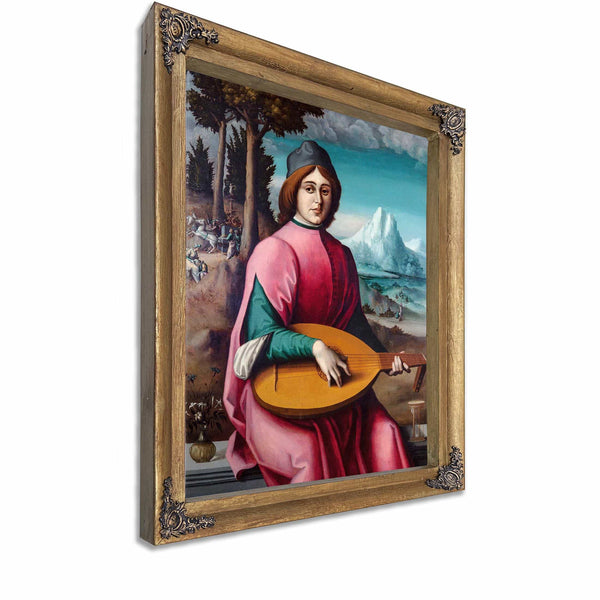 Portrait Of A Young Lute Player By Bacchiacca