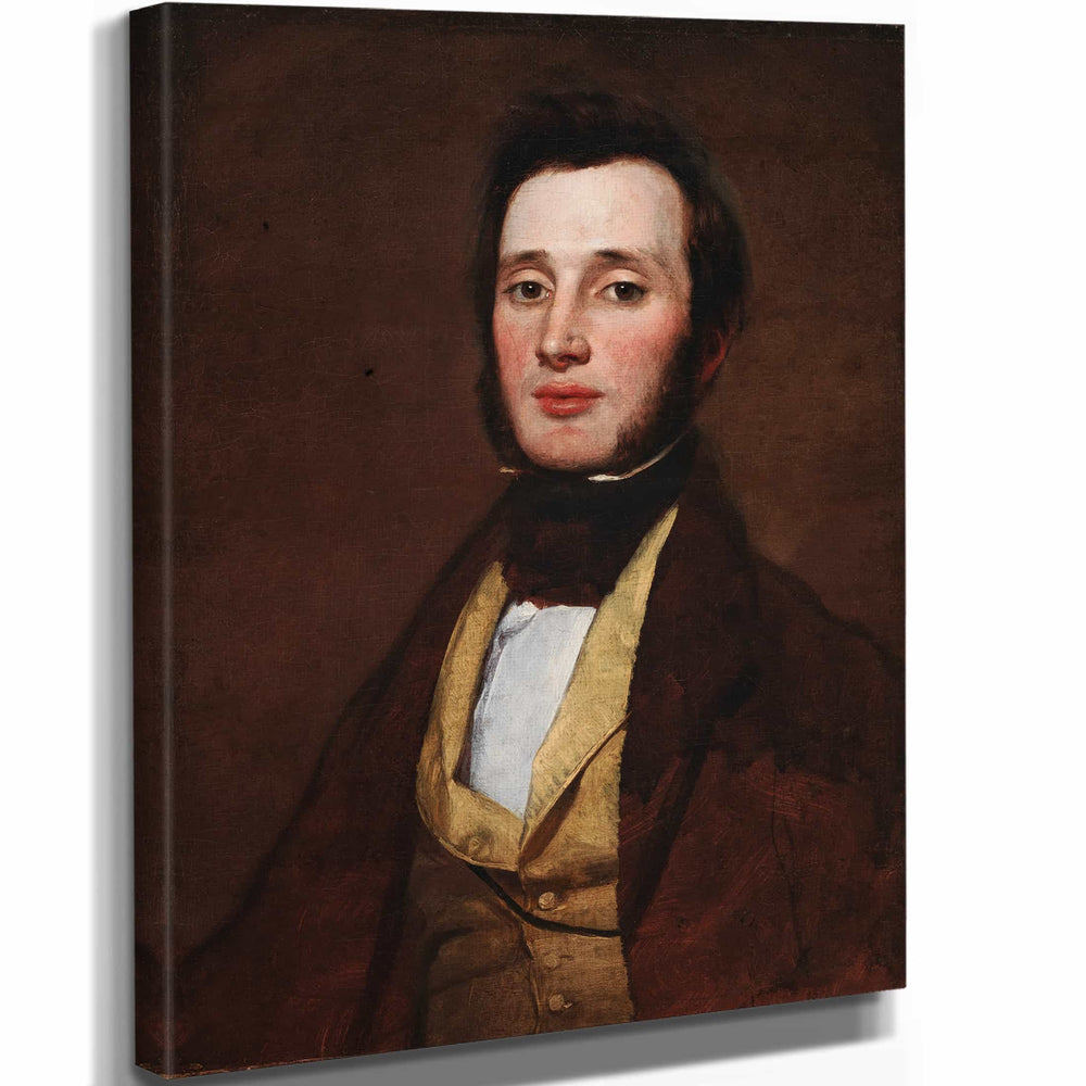 William Page 11" x 14" / Stretched Canvas Wrap Portrait Of A Young Man By William Page