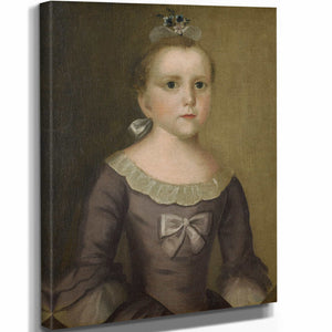 Joseph Badger 11" x 14" / Stretched Canvas Wrap Portrait Of Abigail Gowen By Joseph Badger