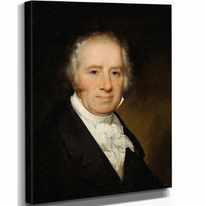 Henry Inman 11" x 14" / Stretched Canvas Wrap Portrait Of Artists Father By Henry Inman