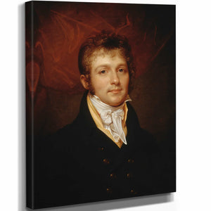 Rembrandt Peale 11" x 14" / Stretched Canvas Wrap Portrait Of Edward Shippen Burd Of Philadelphia By Rembrandt Peale