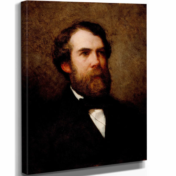 William Morris Hunt 11" x 14" / Stretched Canvas Wrap Portrait Of Edward Wheelwright By William Morris Hunt