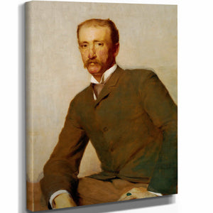 Thomas Hovenden 11" x 14" / Stretched Canvas Wrap Portrait Of Frank Hamilton Cushing By Thomas Hovenden