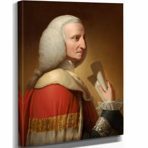 Benjamin West 11" x 14" / Stretched Canvas Wrap Portrait Of George First Lord Lyttelton By Benjamin West