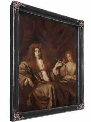 Portrait Of Hadriaan Beverland With A Prostitute By Ary De Vois