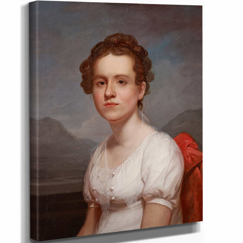 Rembrandt Peale 11" x 14" / Stretched Canvas Wrap Portrait Of Helen Miller By Rembrandt Peale