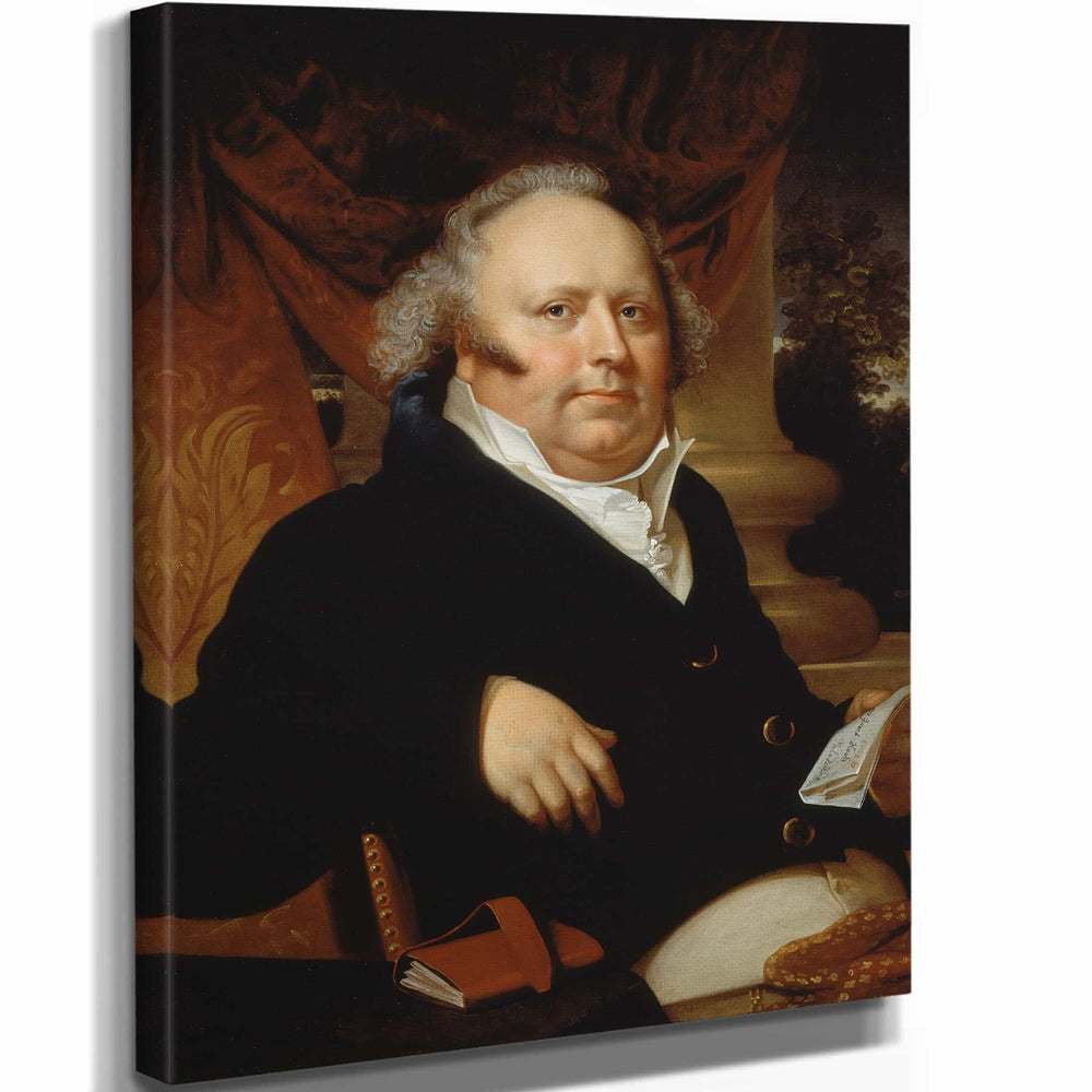 Rembrandt Peale 11" x 14" / Stretched Canvas Wrap Portrait Of Jacob Gerard Koch By Rembrandt Peale