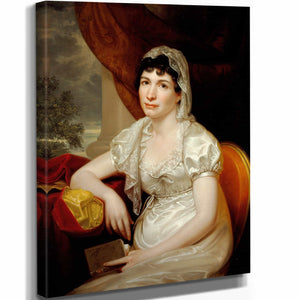 Rembrandt Peale 11" x 14" / Stretched Canvas Wrap Portrait Of Jane Griffith Koch By Rembrandt Peale