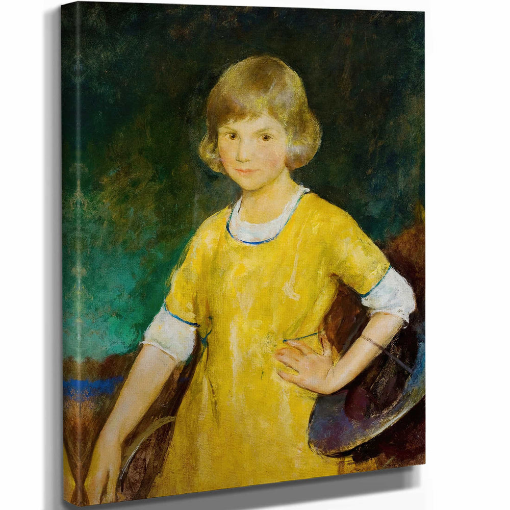 Charles Webster Hawthorne 11" x 14" / Stretched Canvas Wrap Portrait Of Joan Becker By Charles Webster Hawthorne