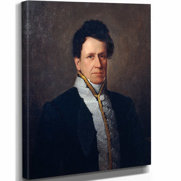 Antonio Maria Esquivel 11" x 14" / Stretched Canvas Wrap Portrait Of Manuel Mª Gutierrez By Antonio Maria Esquivel