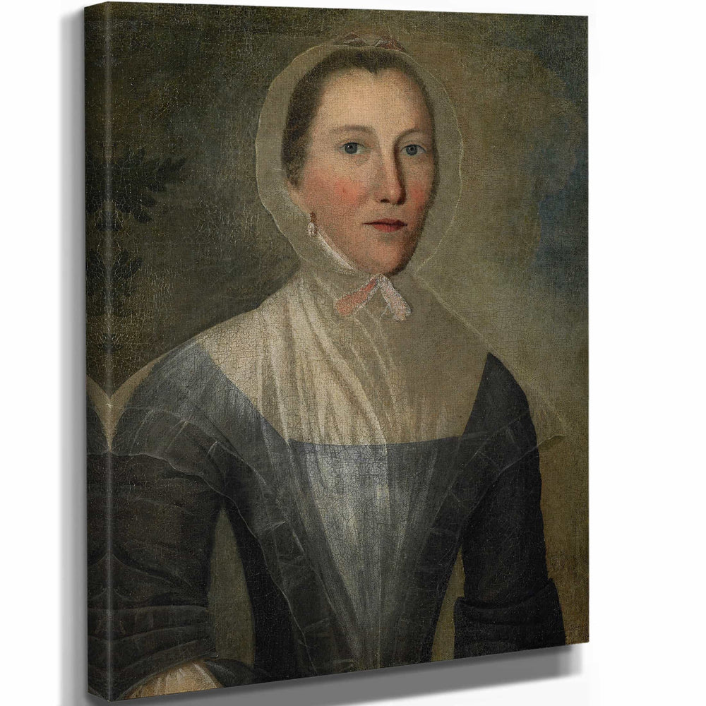 Joseph Badger 11" x 14" / Stretched Canvas Wrap Portrait Of Mary Croswell By Joseph Badger