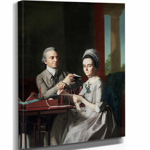 John Singleton Copley 11" x 14" / Stretched Canvas Wrap Portrait Of Mr And Mrs Thomas Mifflin By John Singleton Copley