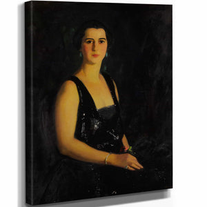 Robert Henri 11" x 14" / Stretched Canvas Wrap Portrait Of Mrs Arthur Bond Cecil By Robert Henri