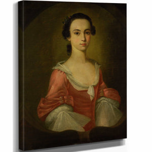 Jeremiah Theus 11" x 14" / Stretched Canvas Wrap Portrait Of Mrs Gardner Greene By Jeremiah Theus