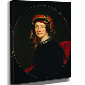 George Peter Alexander Healy 11" x 14" / Stretched Canvas Wrap Portrait Of Mrs Jonathan Russell Lydia Smith By George Peter Alexander Healy