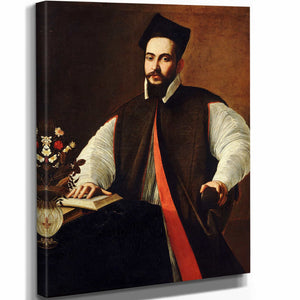 Caravaggio 11" x 14" / Stretched Canvas Wrap Portrait Of Pope Urban Viii By Caravaggio