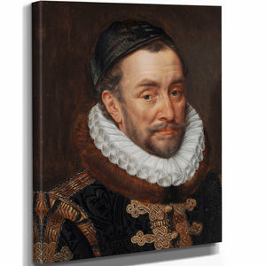 Adriaen Thomasz Key 11" x 14" / Stretched Canvas Wrap Portrait Of William I Prince Of Orange By Adriaen Thomasz Key