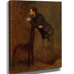 Eastman Johnson 11" x 14" / Stretched Canvas Wrap Portrait Sketch Of Sanford Gifford By Eastman Johnson