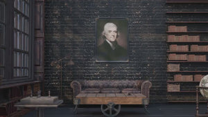 Thomas Jefferson Portrait: Vintage Historical Art Print, Framed or Canvas