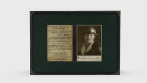Amelia Earhart Pilot License Certificate | Aviation History Wall Art