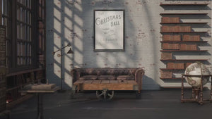 Framed Christmas Ball Art Print: E.A. Warren Victorian Decor