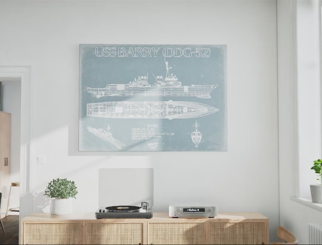 USS Massachusetts (SSN-798) Blueprint Wall Art - Original Submarine Pr