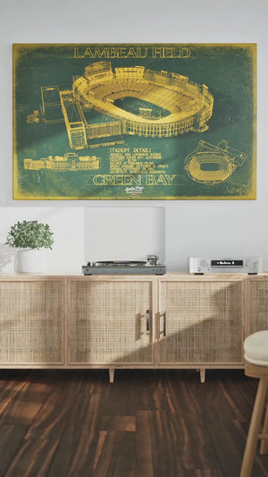 Lambeau Field Wall Art - Original Green Bay Packers Print
