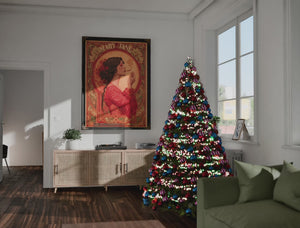 Mary Jane Art Nouveau Portrait – Ornate Framed Wall Art / Vintage Botanical Poster