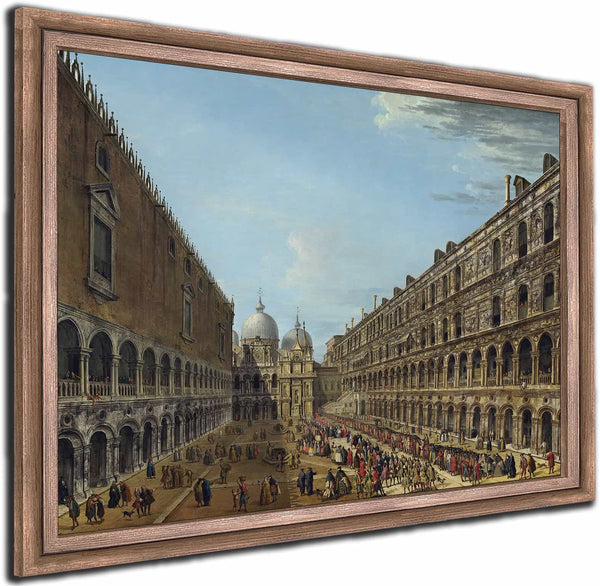 Procession In The Courtyard Of The Ducal Palacevenice By Antonio Joli