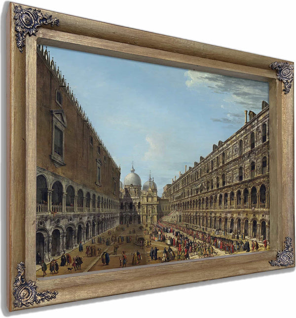 Procession In The Courtyard Of The Ducal Palacevenice By Antonio Joli