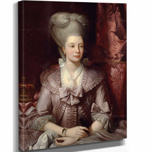 Benjamin West 11" x 14" / Stretched Canvas Wrap Queen Charlotte By Benjamin West