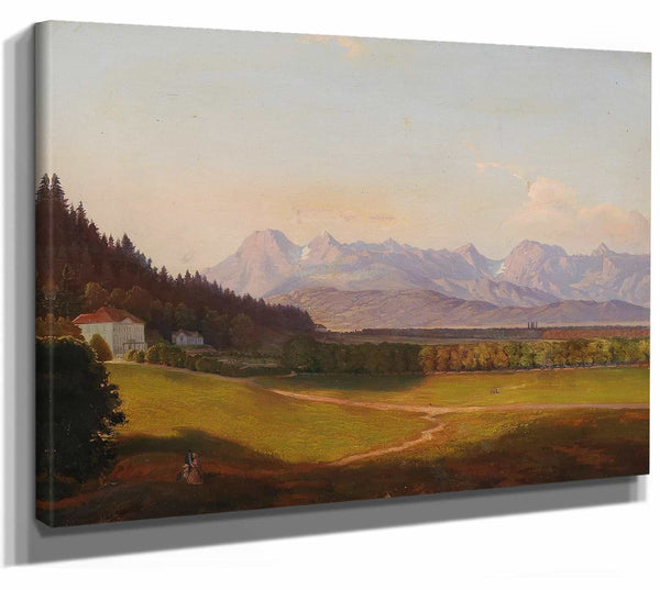 Anton Karinger Radetzky Villa And The Kamnik Alps In Krain By Anton Karinger