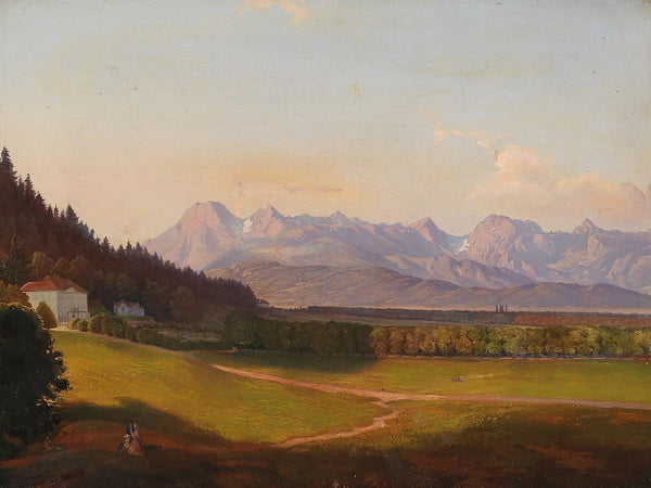 Anton Karinger Radetzky Villa And The Kamnik Alps In Krain By Anton Karinger