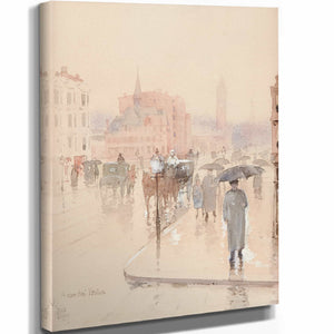 Childe Hassam Rainy Day Columbus Avenue Boston By Childe Hassam