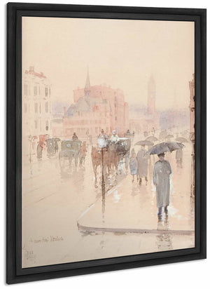 Rainy Day Columbus Avenue Boston By Childe Hassam